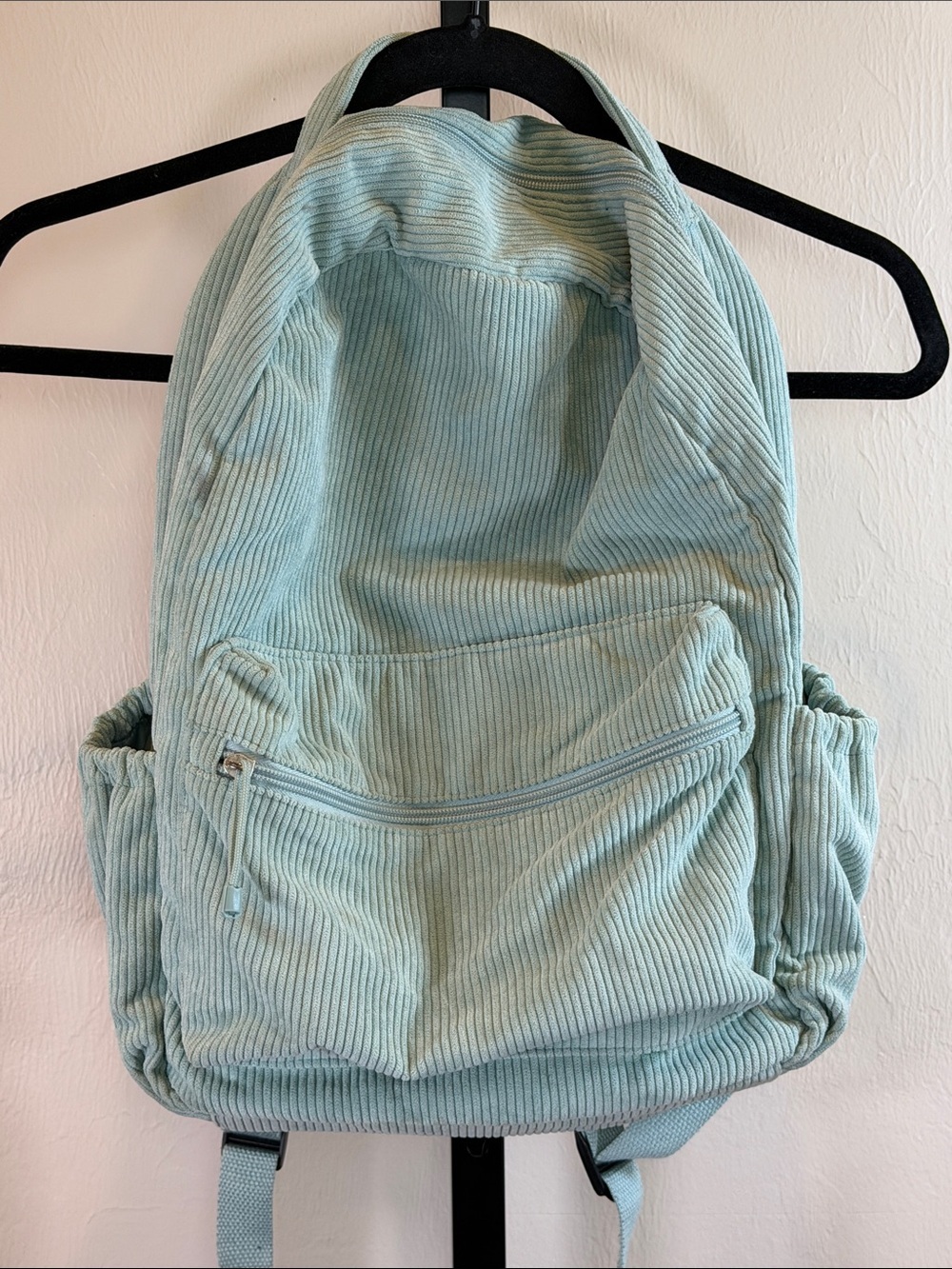 Light Aqua Corduroy Backpack
